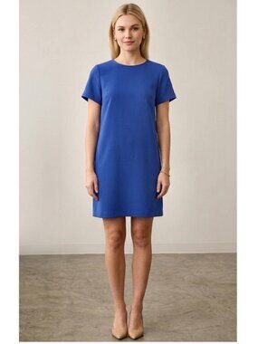 Felicity & Coco Short Sleeve Shift Dress, Cobalt Royal Blue, Womens Size XS